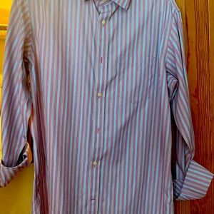 Men’s long sleeve button up shirt.